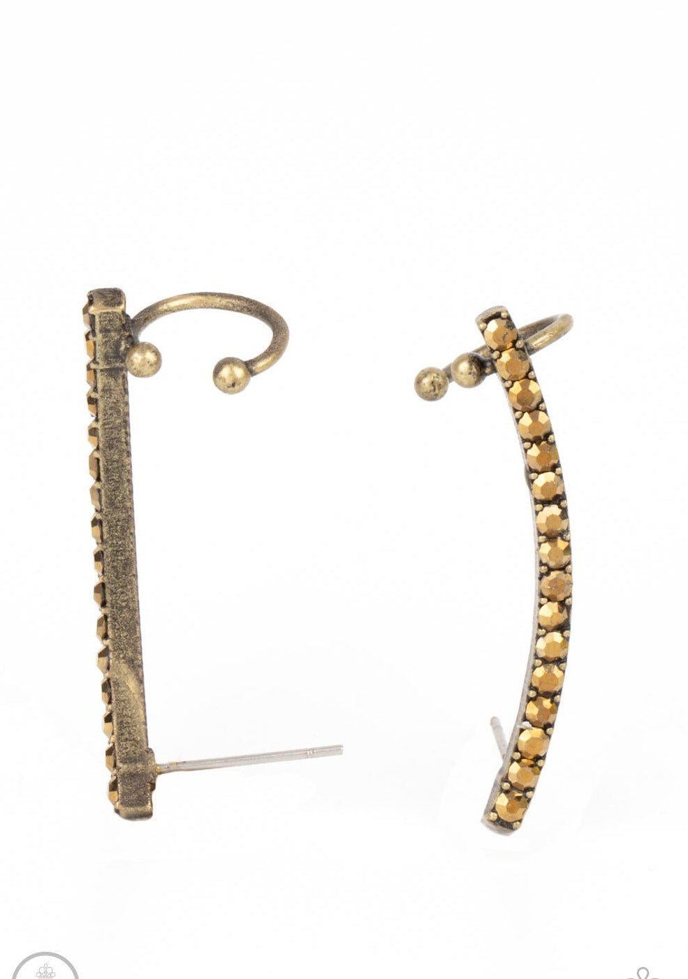 Give Me The SWOOP - Brass Post Earring